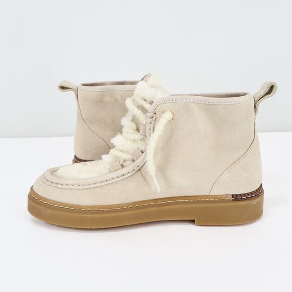 NWOB Cole Haan All-Day Summit Chukka Angora Fur Lace-Up Ankle Bootie Size 6 - Picture 5 of 11